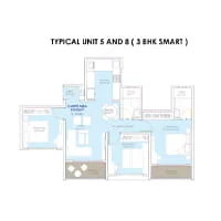 Codename Prospeeria Dudulgaon 3 BHK Floor Plan Image